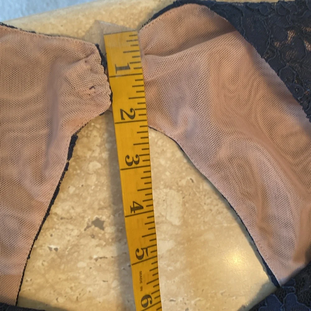 Ralph Lauren, navy lace evening gown,excellent condition, see measurements below - Picture 13 of 16